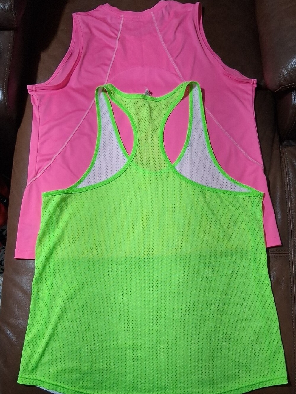 5 Under Armour Champion Neon Rib Tank Tops Pink Yellow XL XXL - Picture 10 of 12